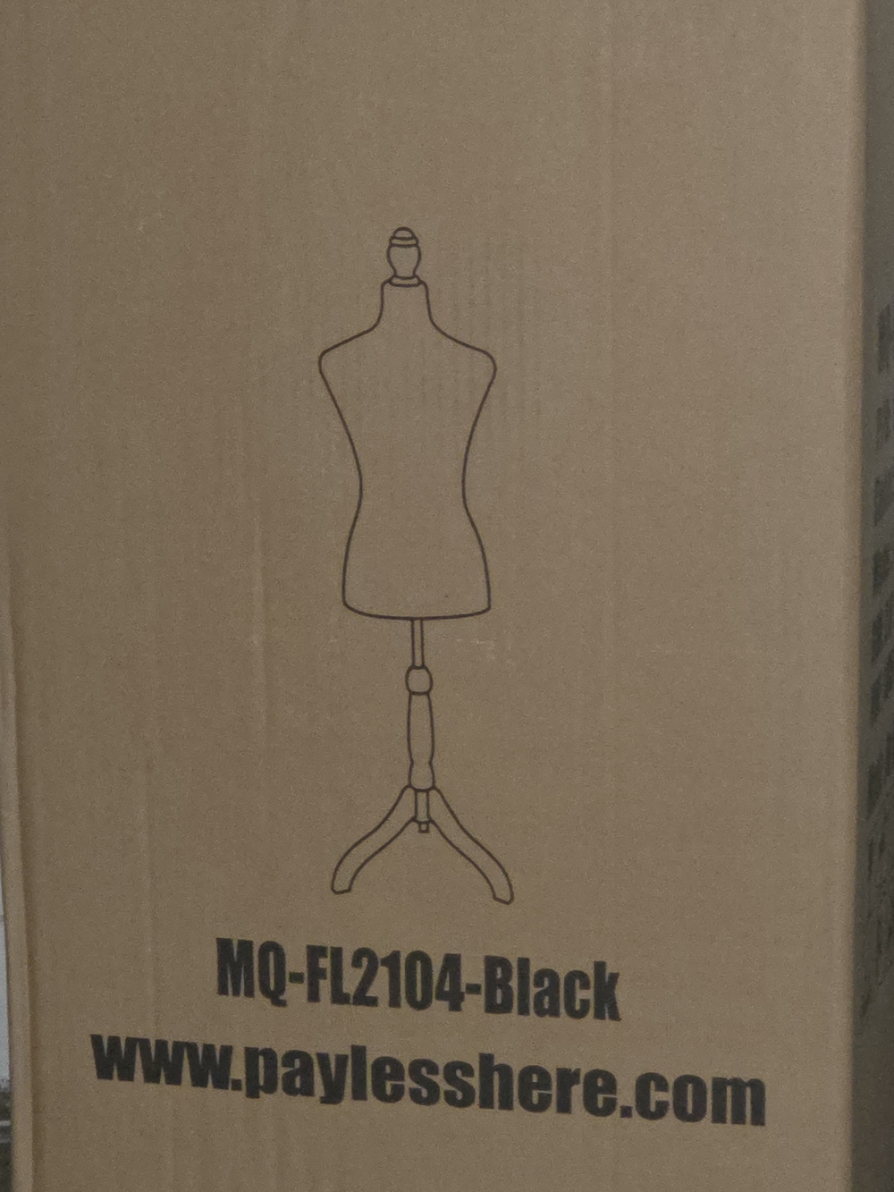 PaylessHere Black Dress Form Mannequin - MQ-FL2104- New